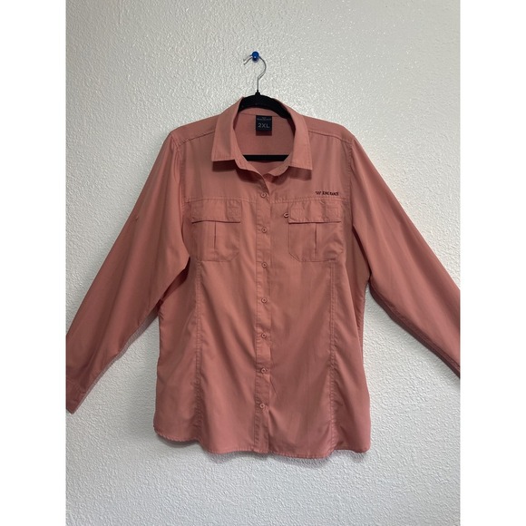 King Ranch 2XL Peach Button Up Long Sleeve Outdoor Fishing Shirt - Picture 1 of 11